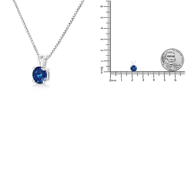 Haus of Brilliance 1/2ctw. Blue Lab Grown Diamond Pendant