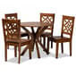 Baxton Studio Miela Walnut Brown Finished Wood 5pc. Dining Set - image 1