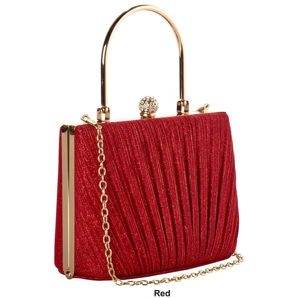 D''Margeaux Diagonal Shimmer Evening Clutch Bag