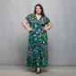 Plus Size 24/7 Comfort Apparel Blue Butterfly Empire Waist Dress - image 5