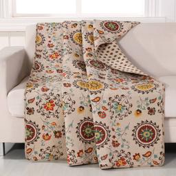 Greenland Home Fashions(tm) Andorra Reversible Quilted Throw