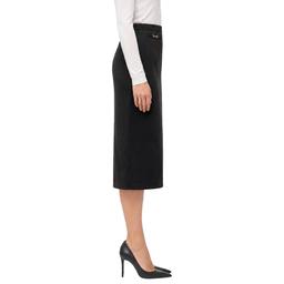 Womens Zac & Rachel Solid Suede Midi Skirt with Pockets