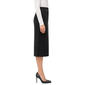 Womens Zac & Rachel Solid Suede Midi Skirt with Pockets - image 3