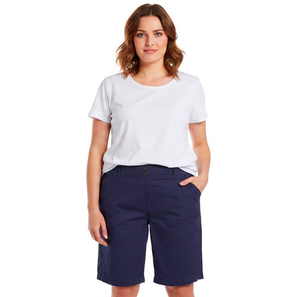 Plus Size da-sh Vanessa Two Button Cargo Pocket Capris - image 