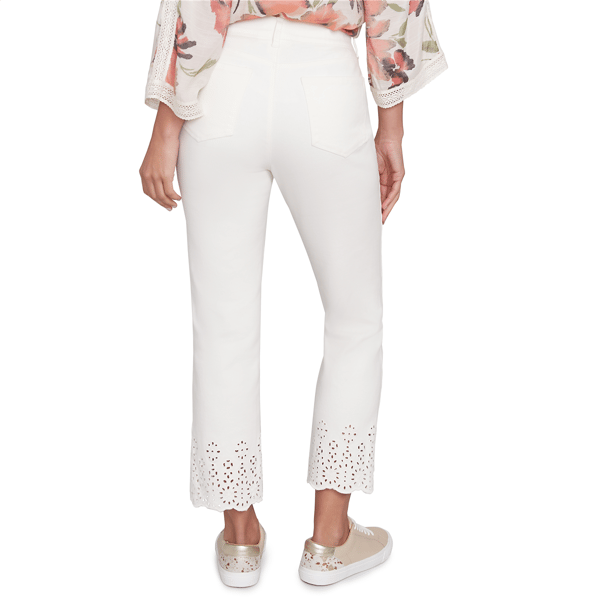 Womens Skye''s The Limit Spring Romance Embroidered Capri Pants