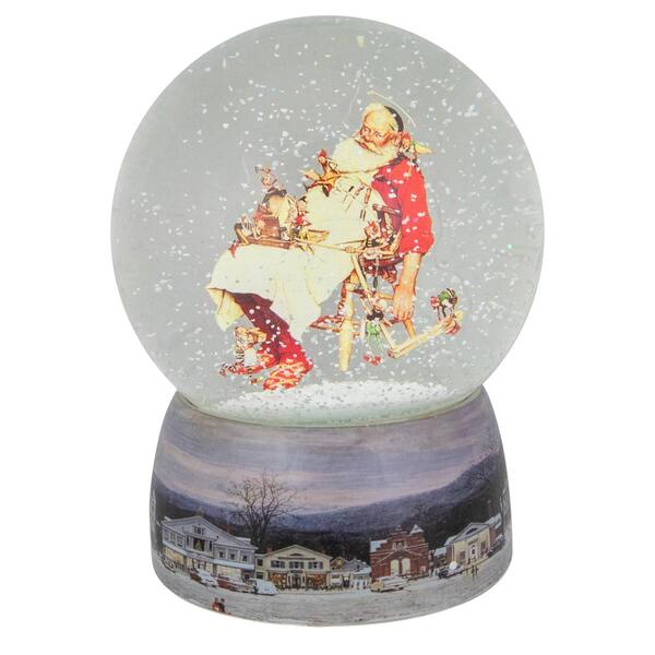 Northlight Seasonal 6.5in. Norman Rockwell Santa Snow Globe - image 