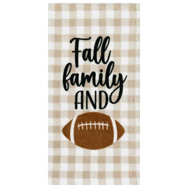 Fall Family Check Fiber Reactive Kitchen Towel - image 