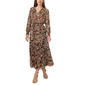 Petite MSK Long Sleeve Vintage Floral Chiffon Tier Maxi Dress - image 1