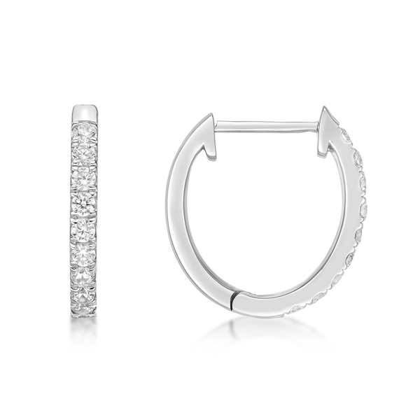 Brilliant Grown 5/8ctw. Lab-Grown Diamond Hoop Earrings - image 