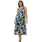 Plus Size Figueroa & Flower S/L Print Top Print Bttm Midi - image 1