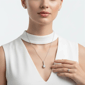 Saffron 2ctw. Moissanite Diamond Graduating Drop Pendant Necklace - image 6
