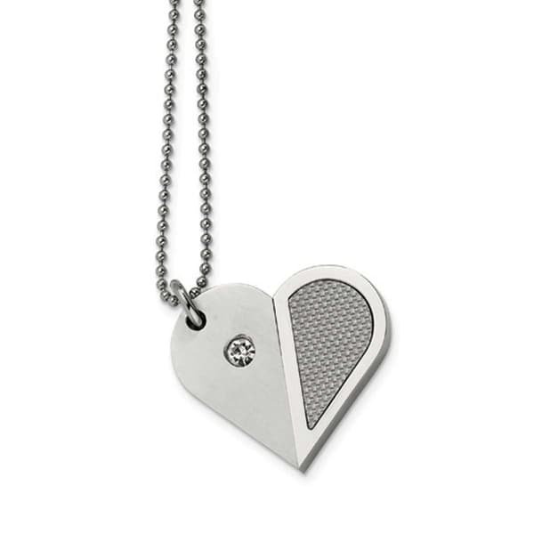 Mens Gentlemen's Classics&#8482; Convertible Heart Dog Tag Necklace