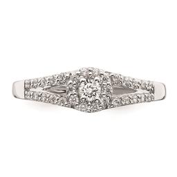 Pure Fire 10kt. White Gold Diamond Halo Engagement Ring