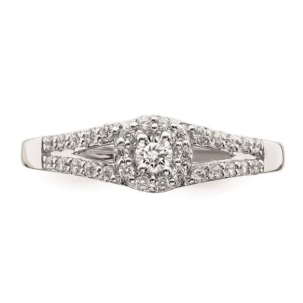Pure Fire 10kt. White Gold Diamond Halo Engagement Ring