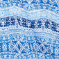 Womens Hearts of Palm Embraceable Blue Geometric Keyhole Blouse - image 6