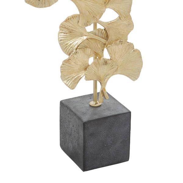 9th & Pike® Gold Contemporary Ginko Leaf Sculpture