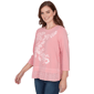 Petite Ruby Rd. Renaissance Romance 3/4 Sleeve Eyelet Blouse - image 2