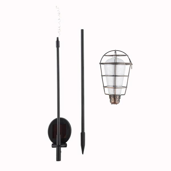 Alpine Solar Edison Bulb Garden Stake w/ LED Lights - Set of 2