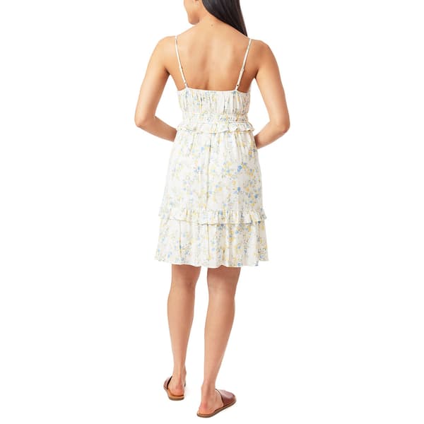 Juniors Wallflower Floral Lace Trim A-Line Mini Dress