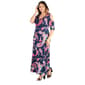 Plus Size 24/7 Comfort Apparel Paisley Cold Shoulder Maxi Dress - image 3