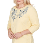 Womens Alfred Dunner Out Of The Blue Floral Embroidery Blouse - image 5