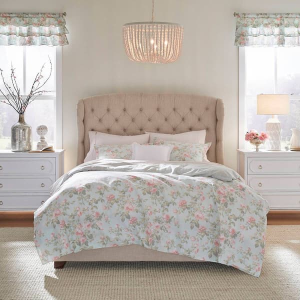 Laura Ashley Madelynn Cotton Reversible Duvet Cover Set