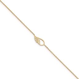 Gold Classics(tm) 14kt. Gold Wing 10in. Anklet