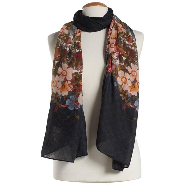 Womens Renshun Floral Oblong Scarf - image 