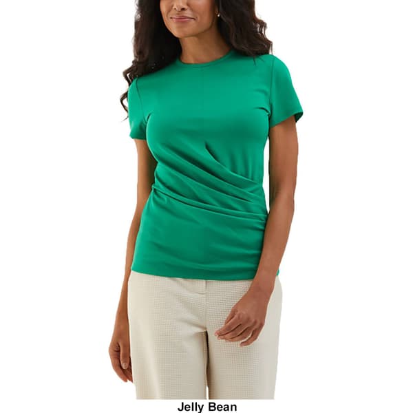 Womens ELLA Rafaella® Asymmetrical Wrap Short Sleeve Tee