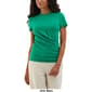 Womens ELLA Rafaella® Asymmetrical Wrap Short Sleeve Tee - image 4