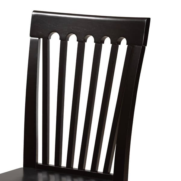 Baxton Studio Zora Dark Brown Wood 5pc. Dining Set