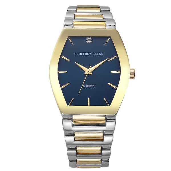 Mens Geoffrey Beene&#40;R&#41; Tonneau Diamond Watch - GBA0037TTG - image 