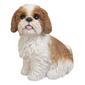 Hi-Line Gift Brown & White Sitting Shih Tzu Garden Statue - image 1