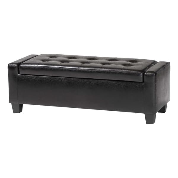 Baxton Studio Manchester Ottoman - image 