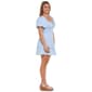 Juniors Trixxi Solid Linen Puff Sleeve Emma Tier Skater Dress - image 4