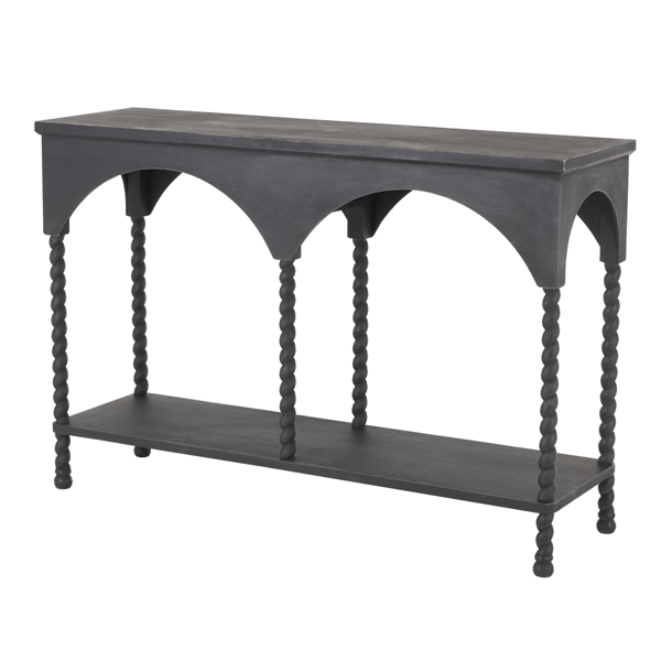 9th & Pike® Traditional Black Wood Console Table