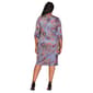Plus Size 24/7 Comfort Apparel Grey Faux Wrap Dress - image 2