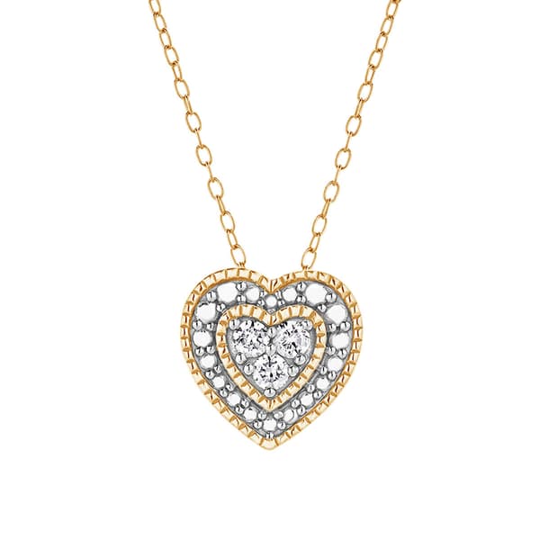 Nova Star(tm) 1/10ctw. Lab Grown Diamond Heart Pendant - image 