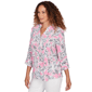 Petite Ruby Rd. Must Haves I 3/4 Sleeve Pleat Paisley Blouse - image 3