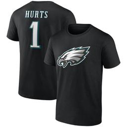 Mens Fanatics Eagles Hurts (1) Short Sleeve Tee - Black