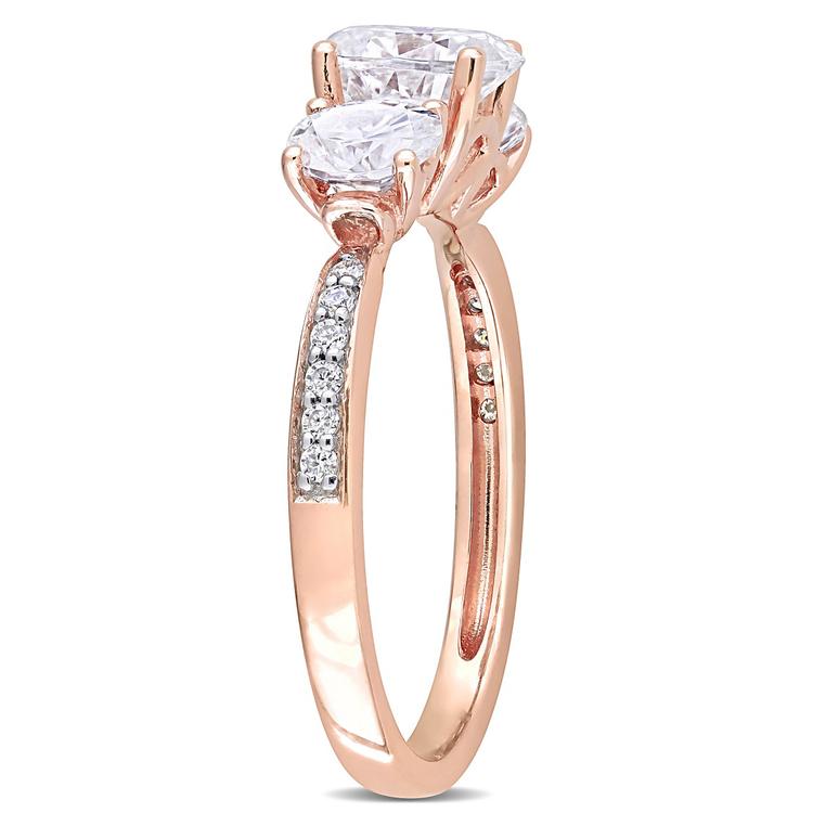 Diamond Classics™ 10kt. Rose Gold Oval Moissanite Ring