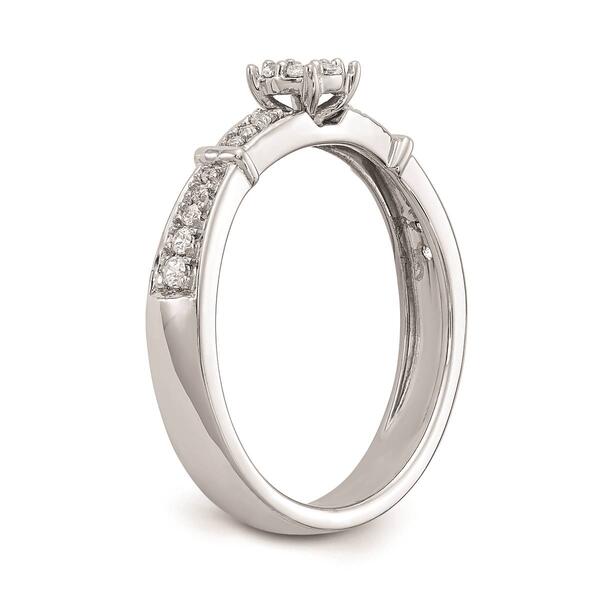 Pure Fire 14kt. White Gold Lab Grown Diamond Trio Engagement Ring