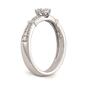 Pure Fire 14kt. White Gold Lab Grown Diamond Trio Engagement Ring - image 6
