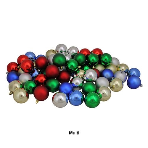Northlight Seasonal 60pc. Shiny and Matte Shatterproof Ornaments