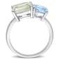 Gemstones Classics™ Octagon Green Quartz & Sky Blue Topaz Ring - image 3
