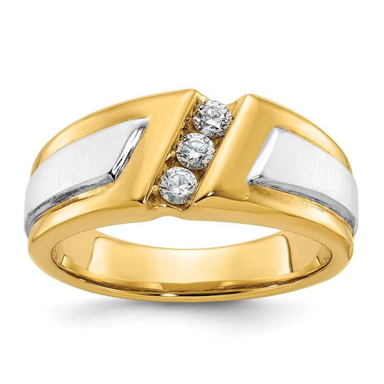 Mens Diamond Classics(tm) 10kt IBGoodman Satin 1/4 ctw. Diamond Ring