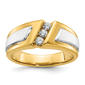 Mens Diamond Classics(tm) 10kt IBGoodman Satin 1/4 ctw. Diamond Ring - image 1