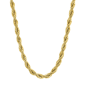 Mens Lynx Gold-Tone Ion Plated 4mm Rope Chain Necklace - image 1