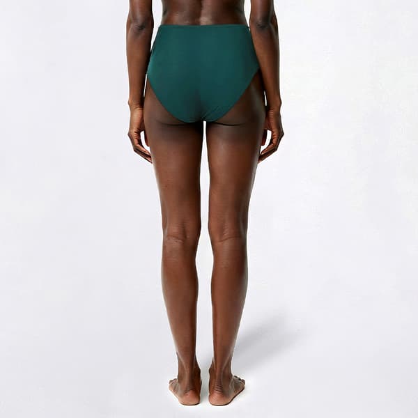 Womens Cupshe Solid Shirred High Waist Swim Bottom