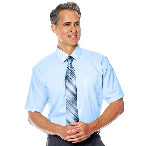 Mens Preswick & Moore&#40;R&#41; Short Sleeve Regular Fit Solid Dress Shirt - image 